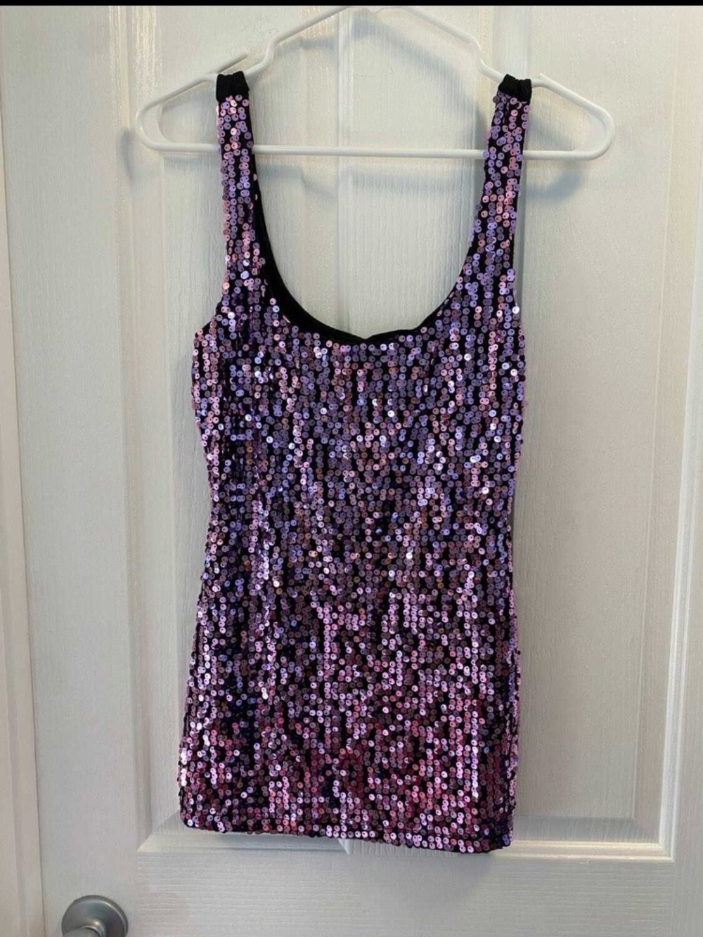 Stunning Multi Purple Sequin Tank Top